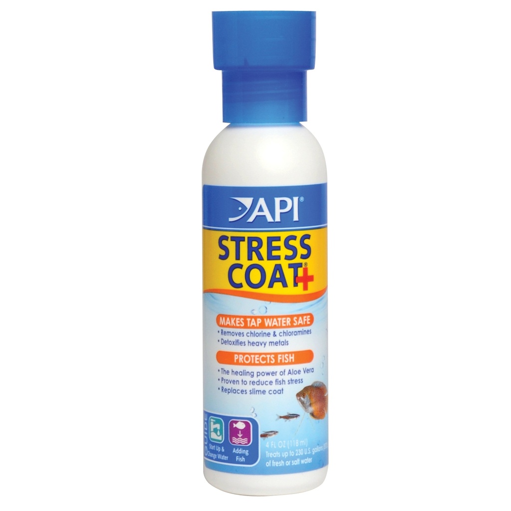 API Stress Coat 4oz / 118ml Tap Water Detoxifier & Aquarium Fish Coat Protector