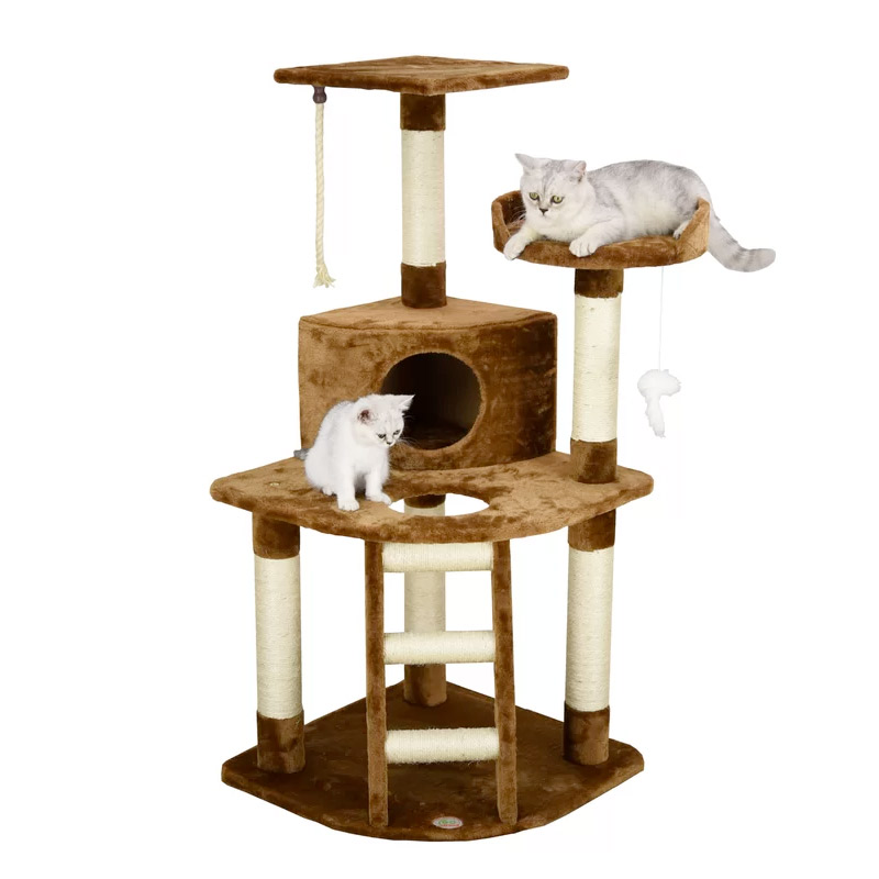 Go Pet Club 47inch Cat Tree with Ladder & Rope 81x64x121