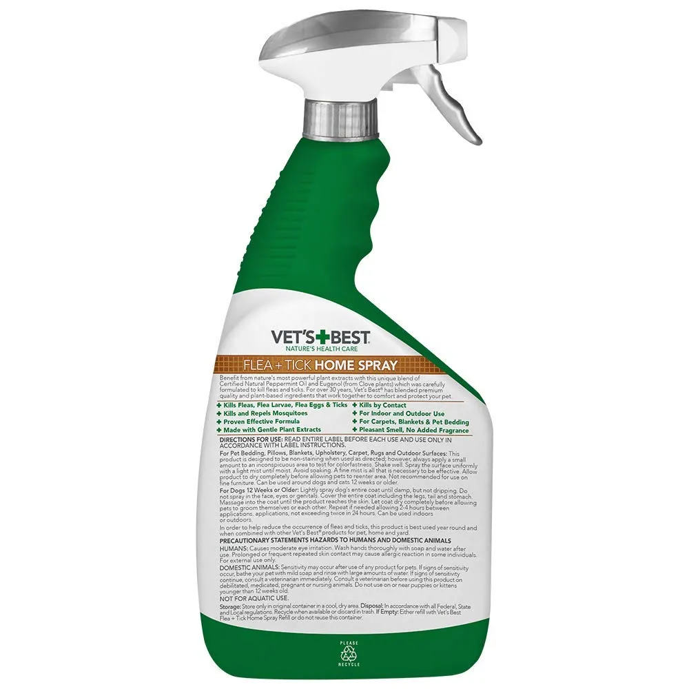 Vet's Best Flea & Tick Home Treatment Spray for Dogs 32oz