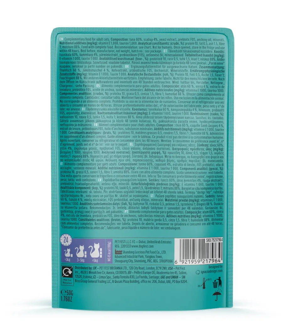 Cat Fest Meal No 4 Cat Food in Jelly-Tuna With Scallop 50g.webp