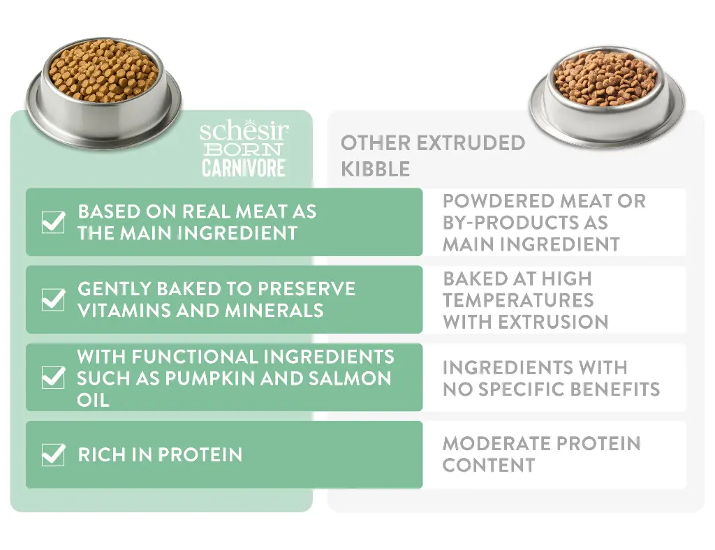 Schesir Born Carnivore Grain Free Oven Baked Dry Food [High-Protein] For Kitten - Chicken & Egg  255g (1).webp