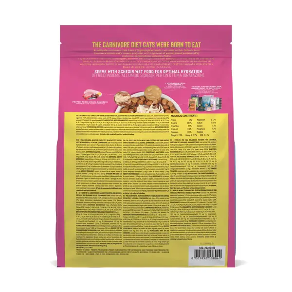 Schesir Born Carnivore Grain Free Oven Baked Dry Food [High-Protein] For Kitten - Chicken & Egg  255g.webp