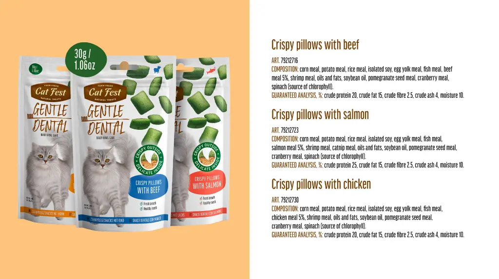 Cat Fest Dental Treats For Cats -Crispy Pillows -Beef 30g (1).webp