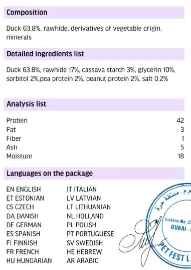 Dog Fest Dental Treats For Adult Dogs -Sandwich -Duck 90g (1).webp