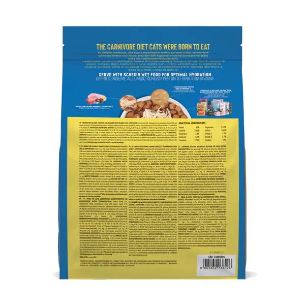 Schesir Born Carnivore Grain Free Oven Baked Dry Food [High-Protein] For Cat - Herring & Salmon  255g.webp