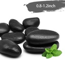Decor Magic Black Pebbles Decorative River Rocks Polished Stones for Landscaping 2-3cm, 2kg 