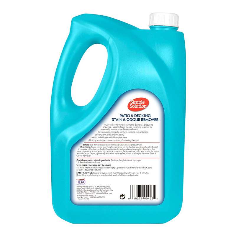 Simple Solution Patio & Decking Pet Stain & Odour Remover 4L