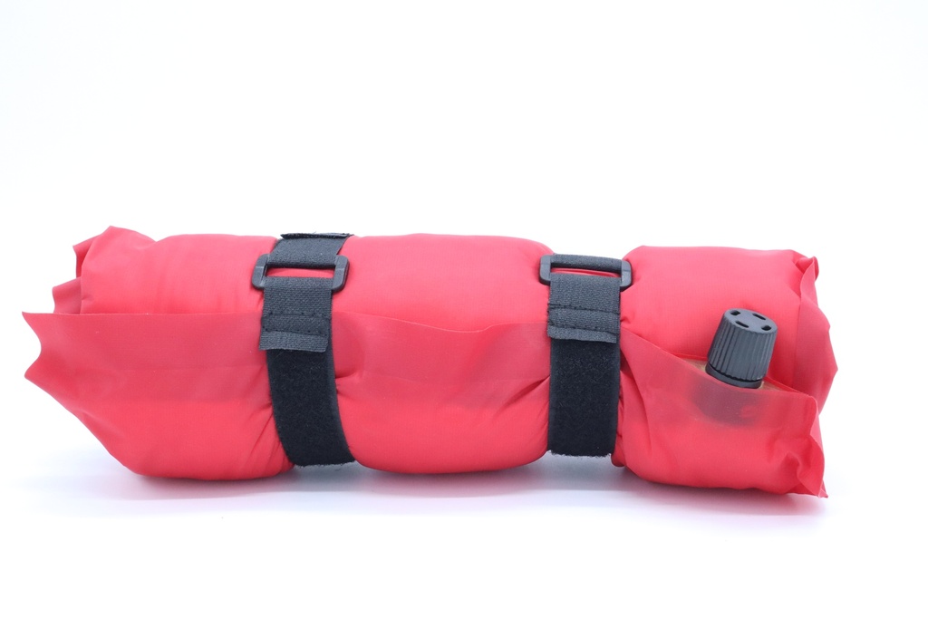 Self Inflate Travel Pillow Red Spongy Oxford Sleep Well Camping Hiking Outdoor Survival