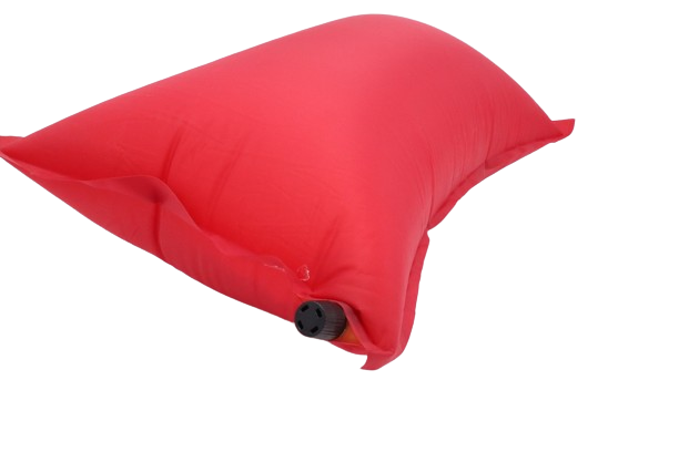 Self Inflate Travel Pillow Red Spongy Oxford Sleep Well Camping Hiking Outdoor Survival