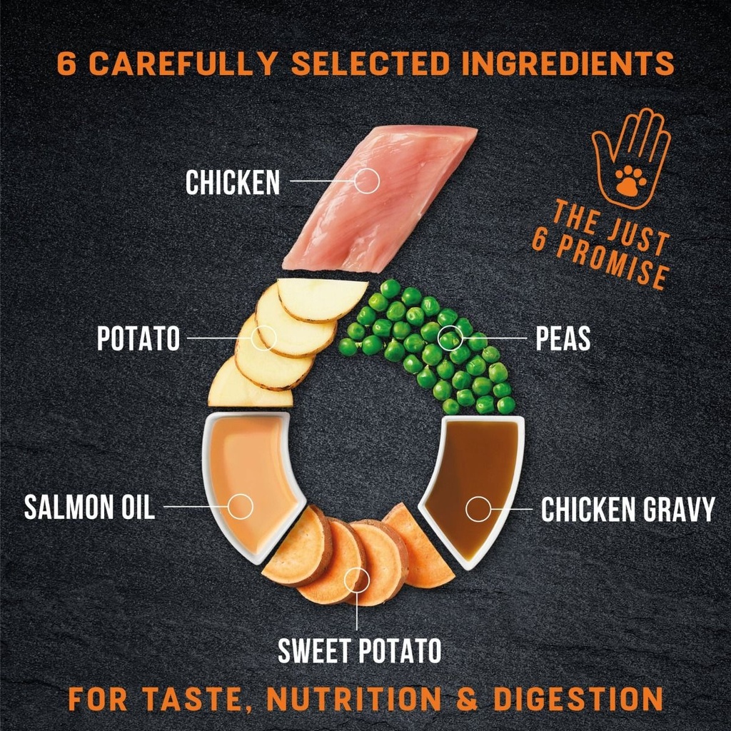 Harringtons Just 6 Chicken Grain Free Wet Dog Food 380G