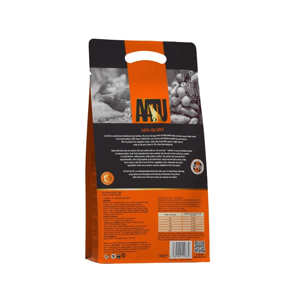 AATU Free Run Chicken Dry Dog Food-5kg