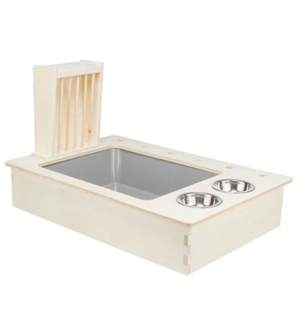 Trixie Feeding Station With Bowls & Hay Manger for Small Pets 70X41X47CM
