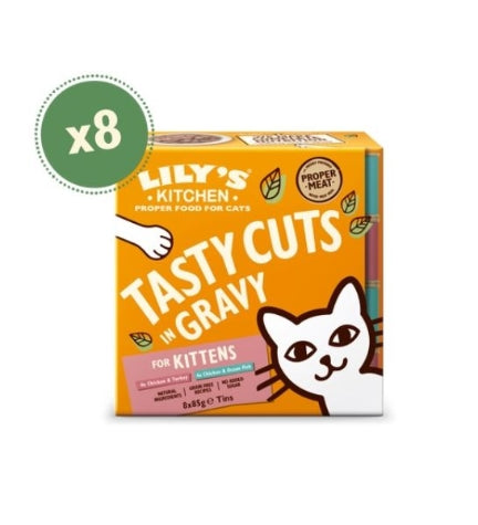 Lily's Kitchen Tasty Cuts in Gravy for Kittens Multipack - 8X85gm