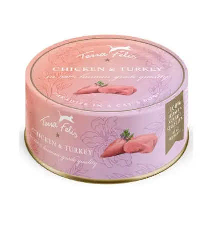 Terra Felis Chicken & Turkey Cat Wet Food Box 12x80G
