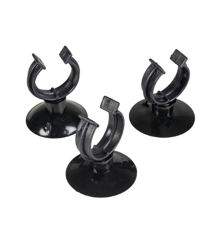 Aqua Della 3pcs Sucker with Clip - BLACK/1.2-1.6CM