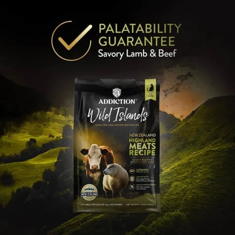 Addiction Wild Islands Highland Meats Dry Cat Food - 10LBS