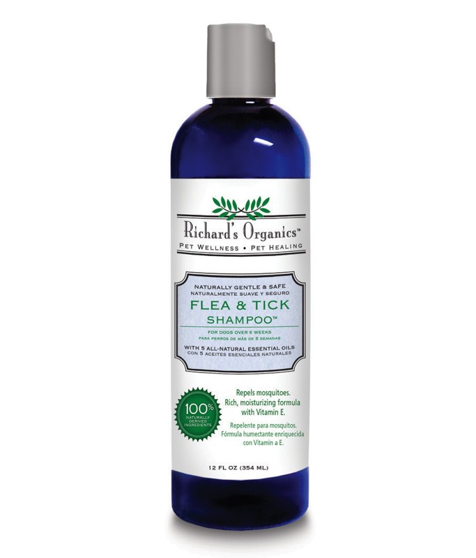 SynergyLabs Richards Organics Flea And Tick Shampoo for Dogs 354ml
