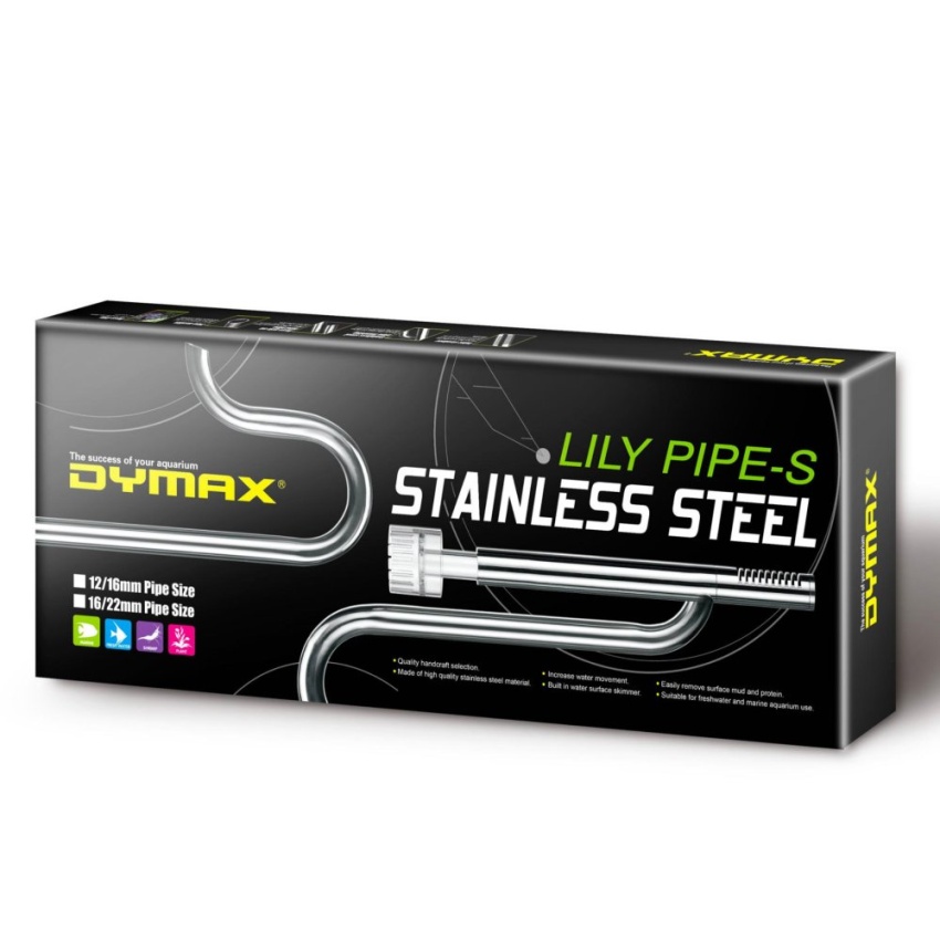 Dymax Stainless Steel Lily Pipe with Surface Skimmer 16 / 22mm