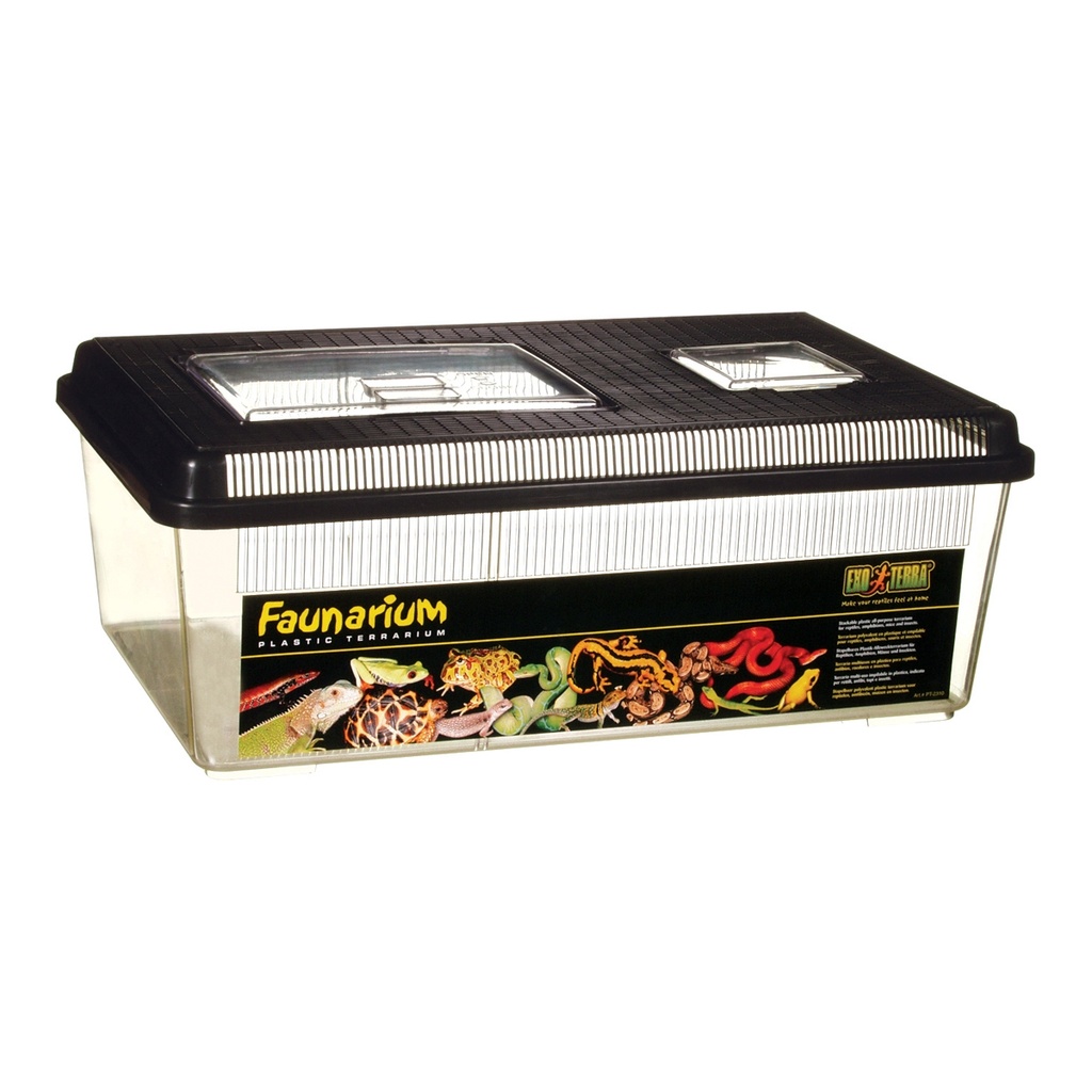 Exo Terra Faunarium Flat Terra Animal Or Live Feed Transport Large