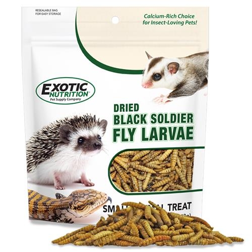 Exotic Nutrition Dried Black Soldier Fly Larvae 1.5oz
