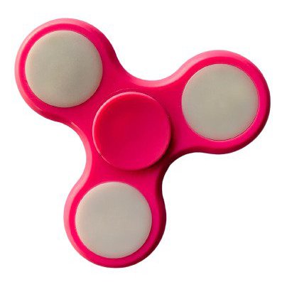 Fidget Spinner Tri-Lobed Metal Gyre Stress Reliever Pink
