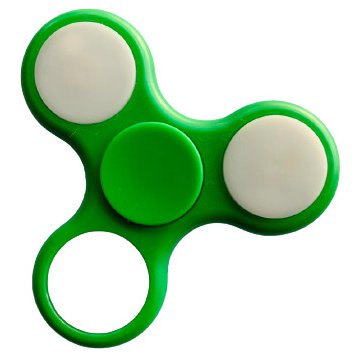 Fidget Spinner Tri-Lobed Metal Gyre Stress Reliever Green