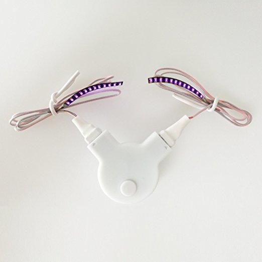 Party Eyelashes with LED Glow Light Purple Color