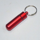 Pocket Pill Bottle Aluminum Vial Red