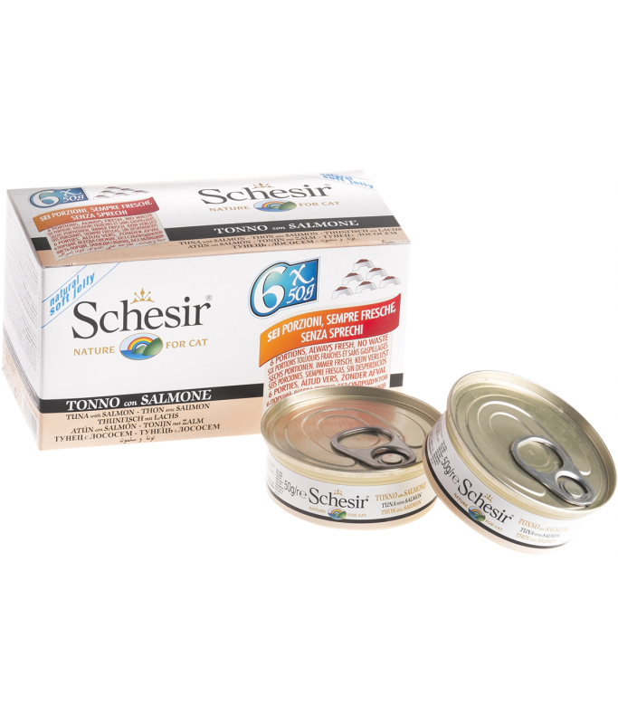Schesir Cat Multipack Can Tuna with Salmon 6x50gm