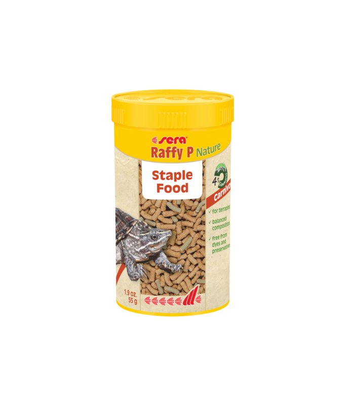 Sera Raffy P Nature Reptile Food Yellow Red 1.7oz / 250ml