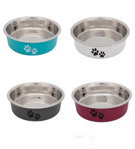 Trixie Stainless Steel Cat Bowl for Short Nosed Breeds - GREY/Ø13CM