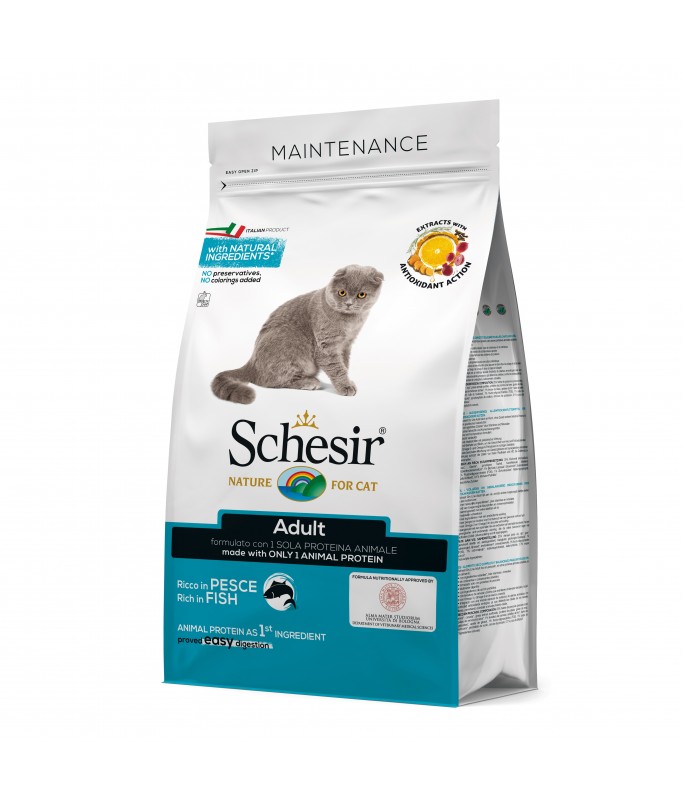 Schesir Cat Dry Food With Fish for Cats 400gm