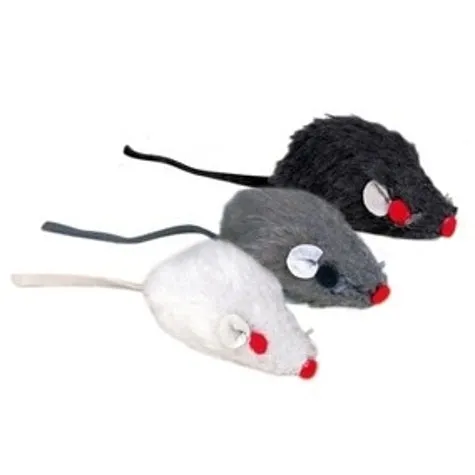 Trixie Plush Mouse with Bell Cat Toy - GREY/5CM