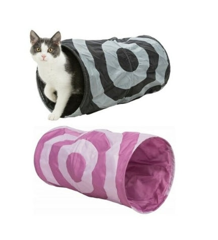 Trixie Playing Tunnel for Cats - BLACK/25X50CM