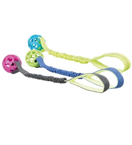 Trixie Bungee Tugger w Ball Dog Toy - GREEN/7X9-48CM