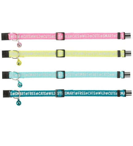 Trixie Nylon Collar w/ Bell for Cats - PETROL/21X2X6CM