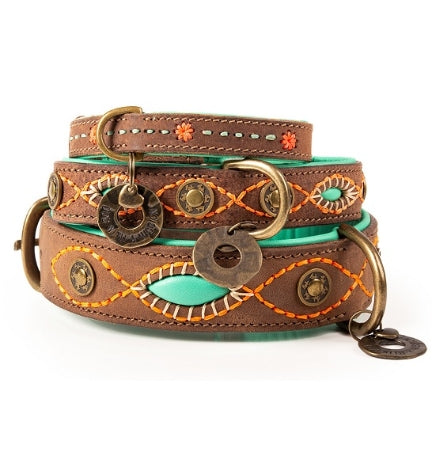 DWAM Joplin Dog Collar - BROWN/XXS(19-24X2CM)