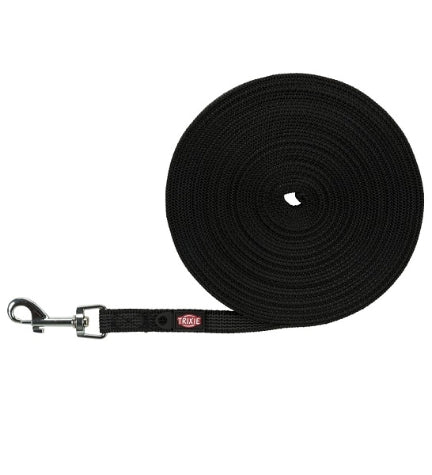 Trixie Rubberised Tracking Leash S–M - BLACK/10M