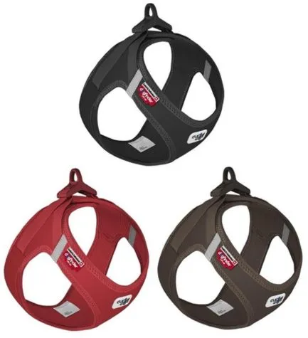 Curli Vest Harness with Curli Clasp Softshell for Dogs - RED/MEDIUM