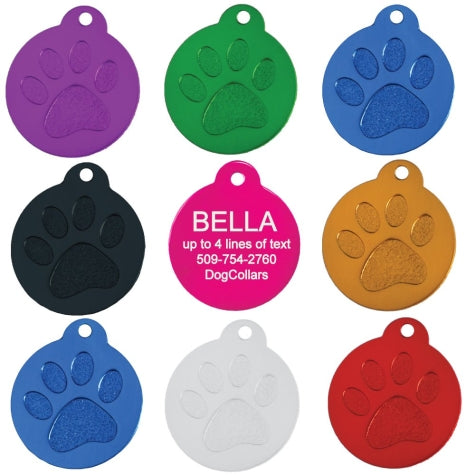GoScribe Pet Tag Anodized Paw Tags - GREEN/LARGE