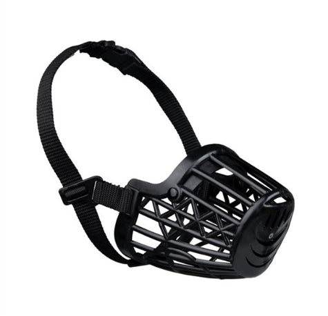 Trixie Plastic Black Muzzle for Dogs Medium 