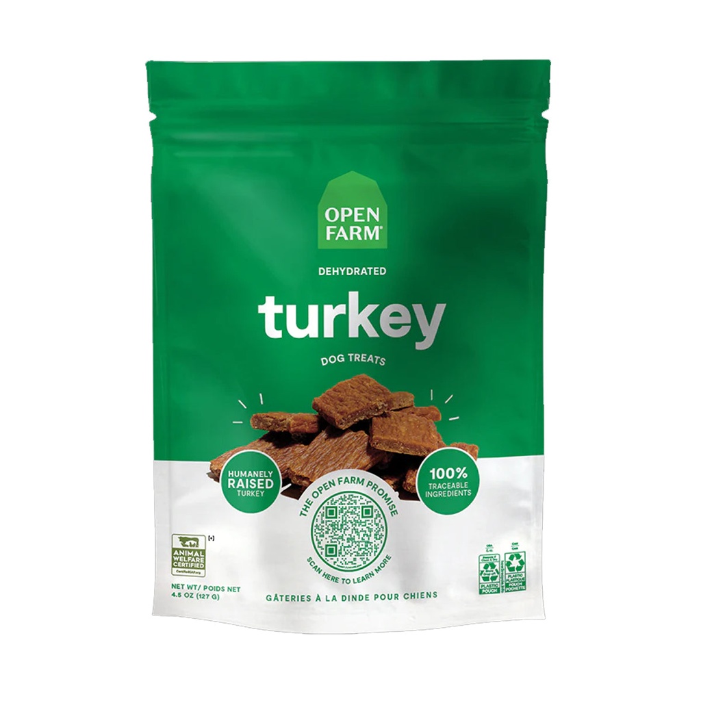 Open Farm Dehydrated Turkey Dog Treat - 127G