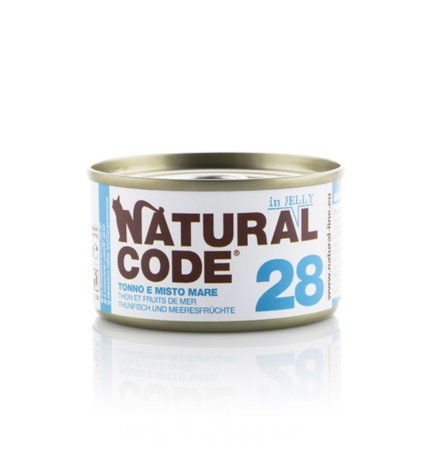 Natural Code 28 Tuna & Mixed Seafood Soft Jelly Wet Cat Food - 85G