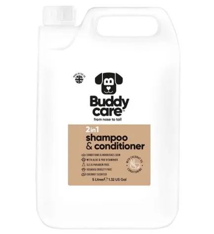 Buddycare 2in1 Dog Shampoo & Conditioner - COCONUT/5L