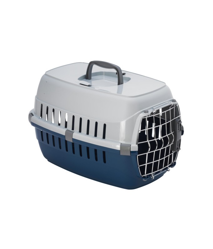 Moderna Road Runner Spring Lock Door Pet Transporter Blue Small 48.5x32.3x30.1cm