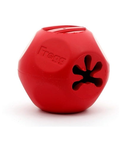 Frogg Bobbly Ball Dog Toy - RED/7CM