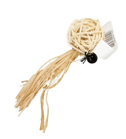 D&D Rattan Ball Natural Cat Toy - BEIGE/4X14X4CM
