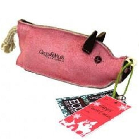 Green&Wilds Peggy the Pig Eco Dog Toy - 30X12CM