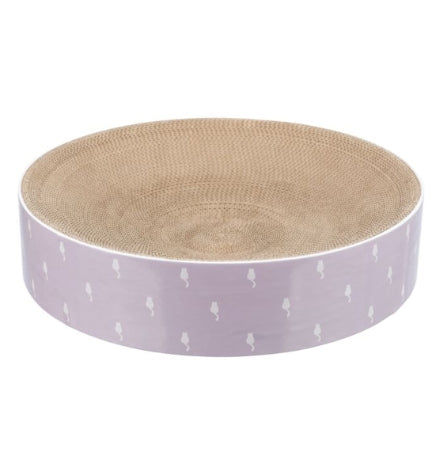 Trixie Lilly Cardboard Scratching Bed with Catnip for Cats - LIGHT LILAC/45X10CM