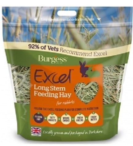 Burgess Excel Long Stem Feeding Hay for Small Pets 1KG